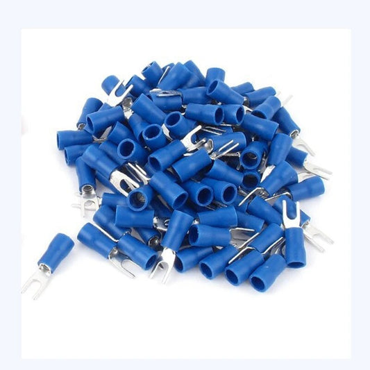 Insulated Crimp Spade Connector,M3 Stud Size, 1.5mm² to 2.5mm² Wire Size, Blue