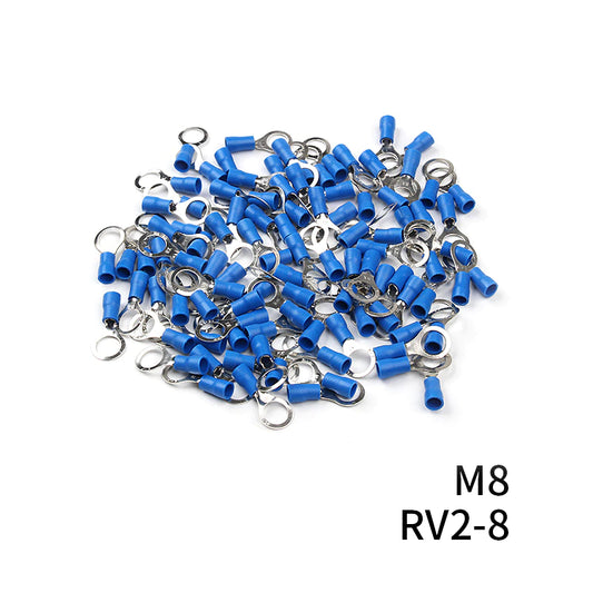 Insulated Ring Terminal, M8 Stud Size, 1.5mm² to 2.5mm² Wire Size, Blue