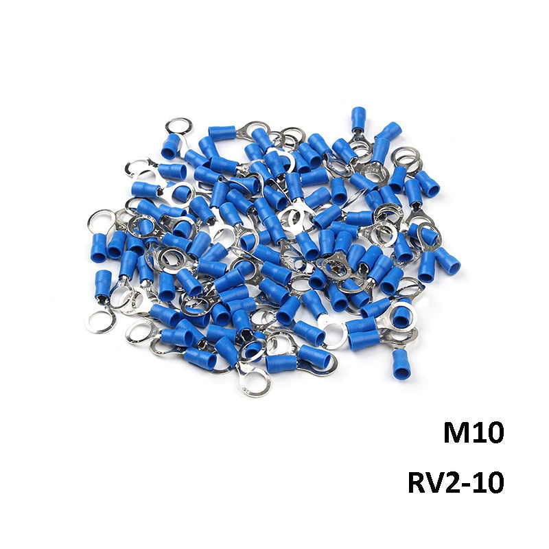 Insulated Ring Terminal, M10 Stud Size, 1.5mm² to 2.5mm² Wire Size, Blue