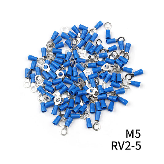 Insulated Ring Terminal, M5 Stud Size, 1.5mm² to 2.5mm² Wire Size, Blue