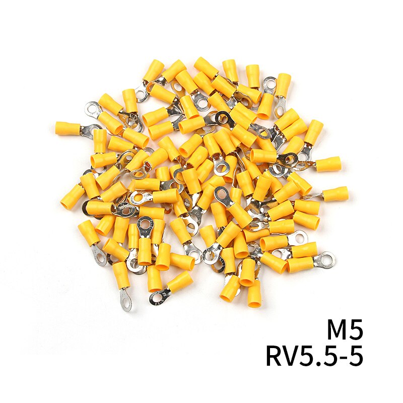 Insulated Ring Terminal, M5 Stud Size, 2.5mm² to 6mm² Wire Size, Yellow